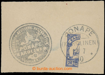 222426 - 1910 Mi.10H, Provisional PONAPE - bisected Emperor´s Yacht 