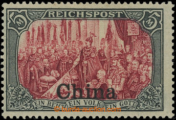 222427 - 1901 Mi.27III, Reichspost 5M with overprint CHINA; very fine