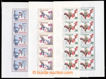 222477 - 1972 Pof.PL2001-2003, Ptáci; kompletní série 10-bloků