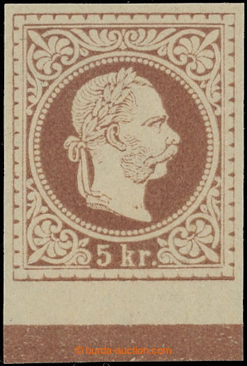 222588 - 1867 ANK.37II PUVII; marginal PLATE PROOF Bogenproben Franz 