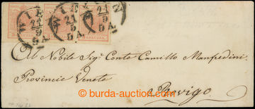 222639 - 1850 letter with strip-of-3 Coat of arms 3 Kreuzer Ib MP GRA