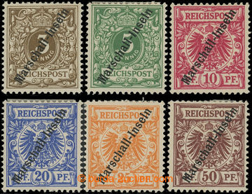 222642 - 1899 Mi.1II-6II, Krone-Adler 3Pfg - 50Pfg MARSCHALL INSELN s