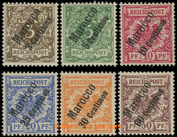 222644 - 1899 Mi.1-6, Krone-Adler 3C/3Pfg - 60C/50Pfg, stamp 10Pfg is