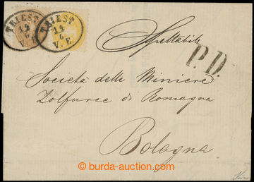 222645 - 1864 letter with stamps Ferchenbauer. 30+34, Coat of arms 2 