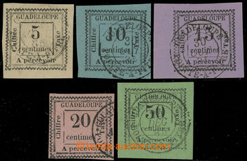 222650 - 1889 Mi.P6-9, 12, Postage due stamps numerals 5-20C and 50C;