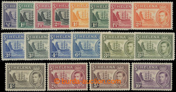 222693 - 1938 SG.131-140, 149-151, George VI. - Coat of arms 1/2P-10S
