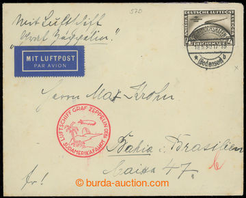 222700 - 1930 1.SÜD AMERICA FAHRT Sie.57E, letter franked with Mi.42