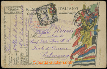 222881 - 1918 ITALY / POSTA MILITARE 52, card Italian FP to Sulmony, 