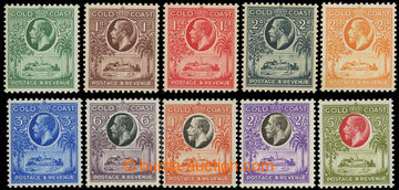 222907 - 1928 SG.103-112, Jiří V.  Christiansborg ½P - 5Sh; komple