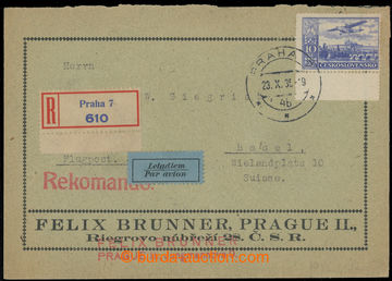 223097 - 1935 PRAHA - BASEL / firemní R+Let-dopis zaslaný do Švýc