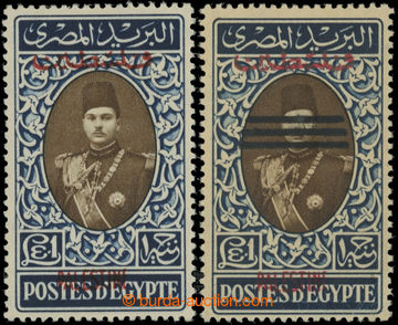 223107 - 1948-1953 EGYPT OCCUPATION / Mi.14 and 51, Faruk £1; very f