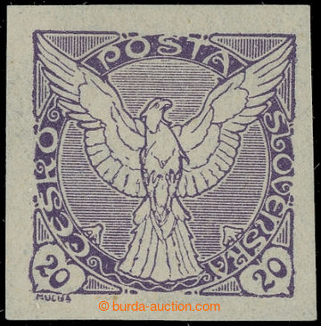 223191 -  Pof.NV5N, unissued Falcon in Flight (issue) 20h violet; min