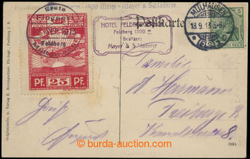 223269 - 1913 special flight  MÜHLHAUSEN-FELDBERG-MÜHLHAUSEN, postc