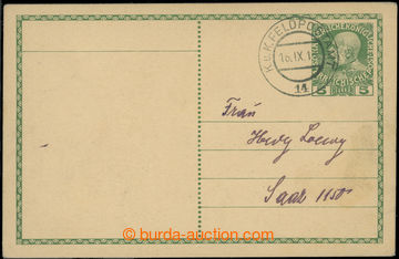223276 - 1913 MENEUVERS / PC 5h Franz Joseph I., cancel. K.u.K.. FELD