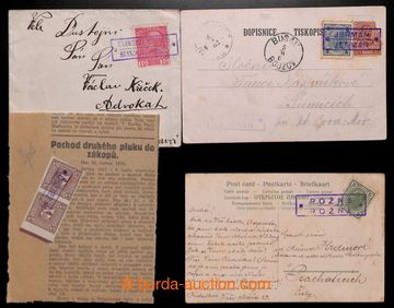 223279 - 1907-17 CZECH LANDS / comp. 4 pcs of entires s rámečkový