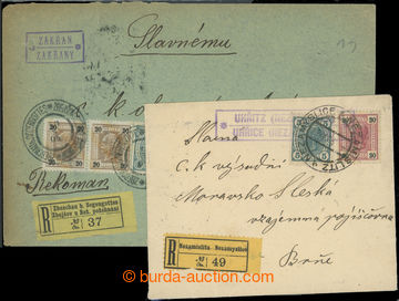 223280 - 1904-1906 CZECH LANDS / two Reg letters with framed pmk Mora