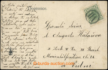 223282 - 1907  pohlednice odeslaná v r. 1907 (?) z Čech do Vídně
