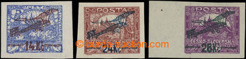 223355 -  Pof.L1-3, I. provisional air mail stmp., complete imperfora