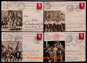 223377 - 1948 CENSORSHIP / comp. 4 pcs of pictorial post cards abroad