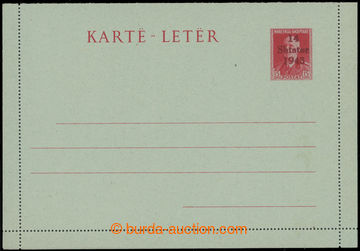 223387 - 1943 ALBANIA / Mi.K1, letter-card with overprint 14 Shtator 