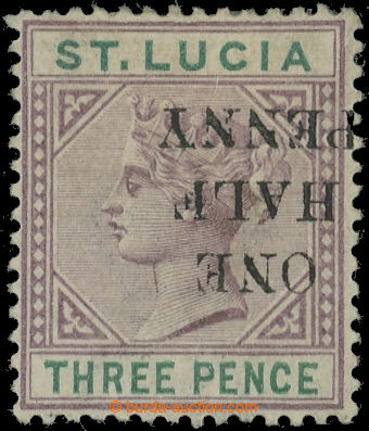 223426 - 1891 SG.56b, Victoria 3P with provisional overprint ONE HALF
