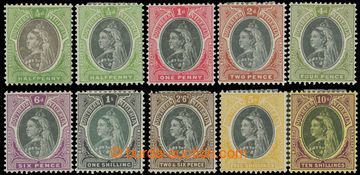 223427 - 1901 SG.1-9, Victoria, ½P - 10Sh, very fine first issue, c.