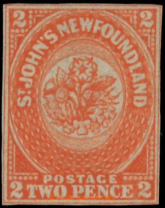 223430 - 1860 SG.10, Heraldic rose 2P orange vermilion, very fine, c.