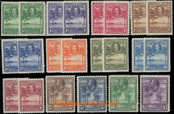 223460 - 1932 SG.155-167 JIří V. Palms, ½P - 1£; complete and ver