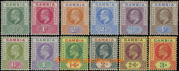 223480 - 1902 SG.45-56, Edvard VII. 1/2P-3Sh, průsvitka CA; bezvadn