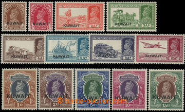 223486 - 1939 SG.36-51, Indian George VI. 1/2A-15Rs with overprint KU