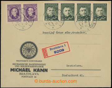 223500 - 1940 Maxa K5, identifikační R-dopis v místě vyfr. 2ks 30