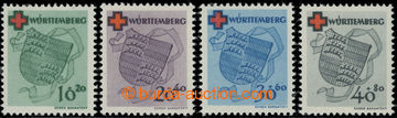 223508 - 1949 WUERTTEMBERG / Mi.40A-43A, Red Cross 10+20Pf - 40+80Pf;