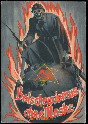 223517 - 1939 BOLSCHEWISMUS OHNE MASKE - kolorovaná propagandistick