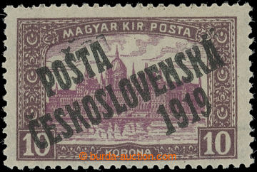 223527 -  Pof.118, 10K brown / violet, overprint type I., perfectly c