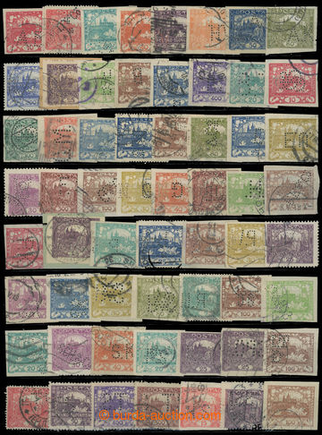 223540 - 1919-1920 selection of 60 pcs of stamp. issue Hradčany with