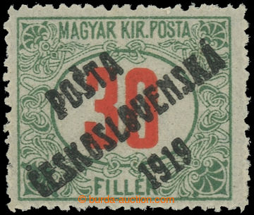 223584 -  Pof.139, Červené číslice 30f zelená / červená, přet