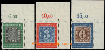 223696 - 1949 Mi.113-115, 100 let poštovní známky 10+2Pf - 30Pf, k