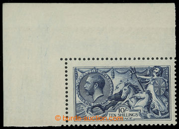 223703 - 1913 SG.402, Seahorses 10Sh indigo-blue, tisk Waterlow; luxu
