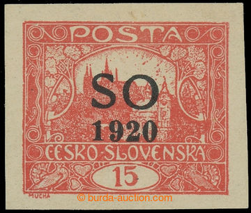 223758 -  Pof.SO5a, Hradčany 15h brown-red imperforated, ZP67/1, ove