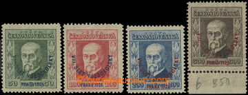 223855 - 1926 Pof.183-186, Festival 50h - 300h, basic set, various wm