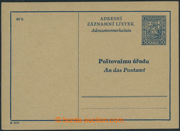 224114 - 1937 CAZ1B, Znak 50h, česko - německá mutace, velmi dobr