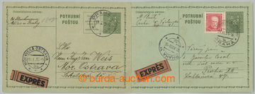 224118 - 1933-1934 CPO2, Coat of arms 90h, 2 pcs of, 1x type II sent 