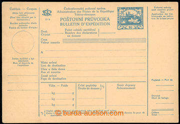 224210 - 1920 CPP13, international dispatch note Hradčany 10h blue, 