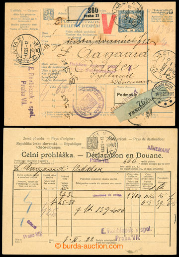 224219 - 1922 CPP14, Hradčany 10h, kompletní mezinárodní balíkov