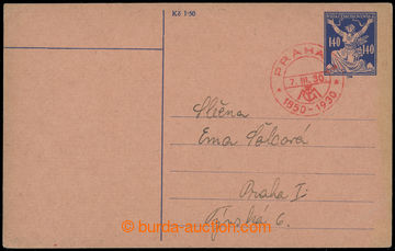 224343 - 1920 CPO1, dopisnice Osvobozená republika 140h s červeným