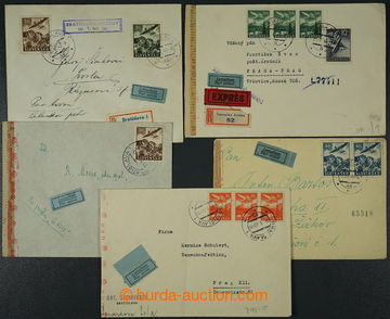 224353 - 1943-1944 comp. 4 pcs of airmail letters addressed to Bohemi