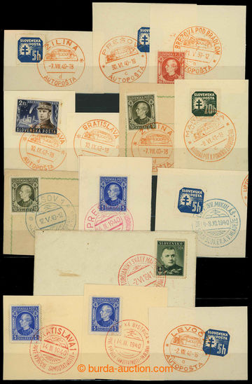 224435 - 1939-1942 selection of 17 pcs of cut-squares, lítsků and m