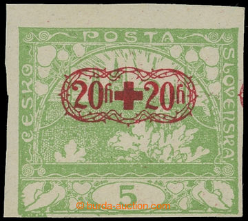 224492 -  PLATE PROOF  Hradčany 5h light green with additional-print
