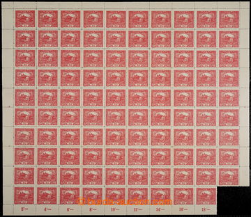 224505 -  COUNTER SHEET / Pof.9C STs+p, 20h carmine, incomplete 100 s