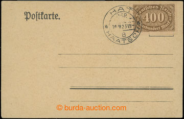 224704 - 1923 HLUČÍN REGION / unused postcard franked with German s